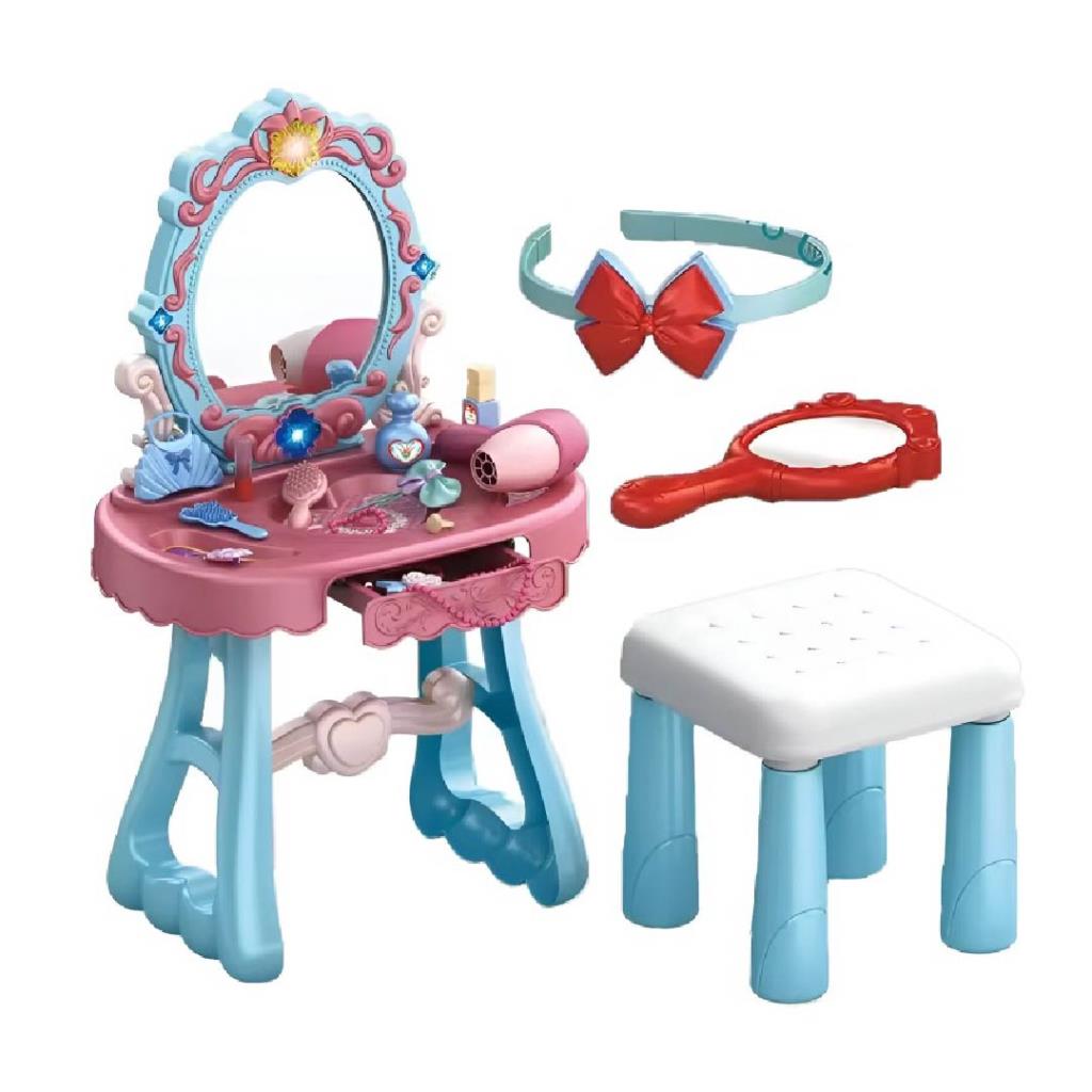 Princess Vanity Table Playset with Stool & Accessories